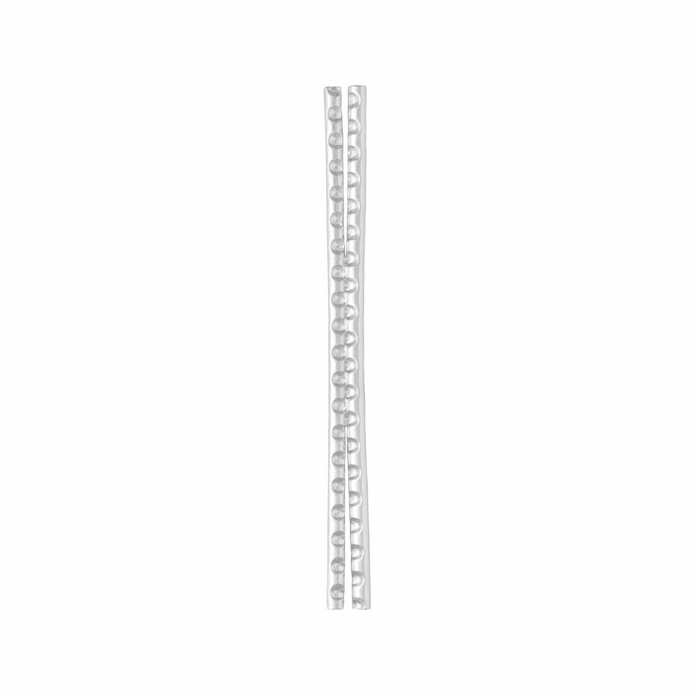 silver concave half circle double half round ring shank