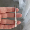 silver double half round decorative shank